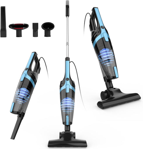 ECOVORTEX 20kpa Powerful Corded Stick Vacuum,2 in 1 Lightweight Handheld Vacuum Cleaner for