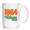Vintage 1964 Fun 60th Birthday Coffee Mug Gifts, Large 15oz White Ceramic Retro Coffee Cups