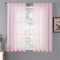 Tollpiz Sheer Curtains Set of 2 Panels | 54 x 63 inches Pink Linen Textured Light Filtering Voile Curtains for Living