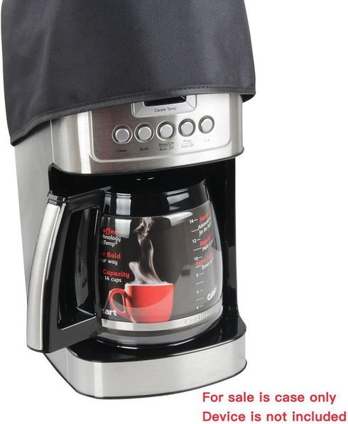Hermitshell Dust Proof Cover with Soft Velvet Lining Fits Cuisinart DCC-3200AMZ / DCC-3400 PerfecTemp 14 Cup Programmable Coffeemaker (Black)