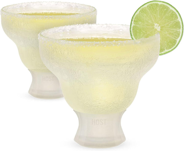 Host Glass Freeze Insulated Gel Chiller, Double Wall Frozen Cocktail Cups, Set of 2