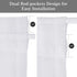 Rose Home Fashion Voile French Door Curtains, Set of 2 Panels, White, W30 x L72