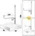 4 Pcs Adjustable Metal Arm Display Stand Easel with Acrylic Base Rock Display Easel Holder Acrylic Easel Crystal Display Stand Clear Plate Stand for Geodes Mineral Agate (2 x 2 x 3.5 Inch)
