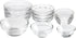 Glass Prep Bowl Sets, 12-Piece Clear Small Pinch Bowls for Salt, Spices, and Chopped Ingredients - 1.5oz/2.5oz/3.5oz