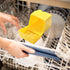 3.7x3.7x3.7 inches, 20-26 Cheese Container for Refrigerator, Sliced Cheese Container - BPA Free Plastic, Yellow, Holds