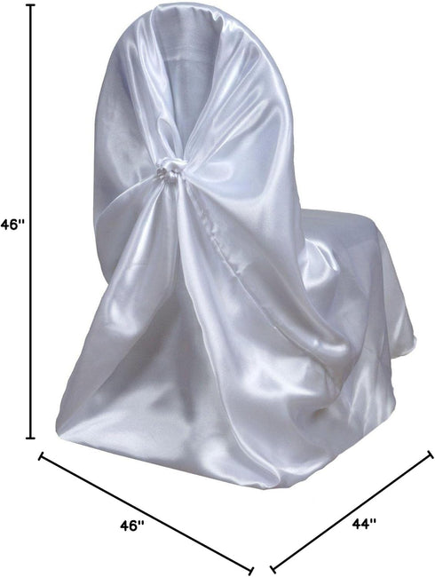 1 Efavormart Beige Chair Covers for Party PCS Satin Self Tie Universal Banquet Wedding Folding Chair Cover for Dining