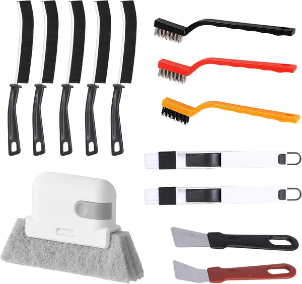 SzGnays 13pcs Household Cleaning Tools 2 in 1 Groove Cleaning Brush Window Track