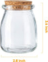Brajttt 30 Pack, 7 oz Mini Yogurt Jars Glass Favor Jars with Cork Lids, Pudding Containers with Lids, Mason Jar Wedding
