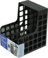 Oxford Decorack Plastic Magazine File, 1 per Box, Black, 2 Dividers, 9W x 10-5/8D x 12H