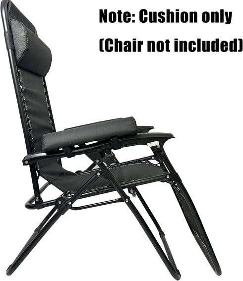 Arm Rest Pads for Zero Gravity Chair, Zero Gravity Chair Cushion with Long Adhesive Strips, Comfort Folding Antigravity