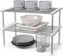 carrotez Cabinet Organizer Shelf, Set of 2 Stackable Kitchen Counter Shelves, Pantry Storage Shelf Organizer