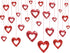 JOZON 40 Pieces Valentine's Day Glitter Heart Foil Hanging Decorations - Red Hearts Hanging Ornaments for Party Supplies