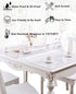 HQYG 1.5mm 13x13 Inch Thick Clear Desk Cover Protector, Rectangular Clear Pad Mat, Plastic Table Cover, Side End Table