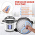 Silicone Sealing Ring for Instant Pot 8Qt, Fits Various Models, 2 Pack in Sky Blue & Cherry Red
