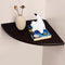 Gieanoo Corner Wall Shelf,10inch Solid Oak Wood Floating Corner Shelf with Wire