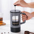 YOLIFE 34oz French Press Coffee Maker, 4 Cup, Heat-Resistant Borosilicate Glass, Portable Cold Brew (Grey/Black)