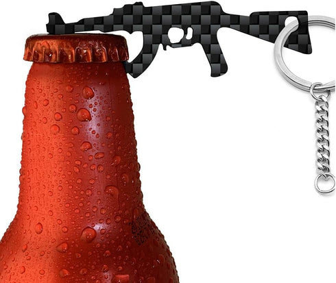 Carbon Fiber Bottle Opener - 2 Pack Ultralight Keychain Openers for Outdoor Campaign, Best Gift for Men