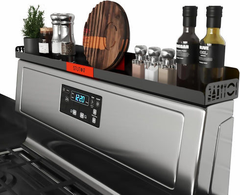 Magnetic Shelf for Stove Top, 30" Length Spice Rack, Magnetic Spice/Seasoning Shelf for Kitchen Organization