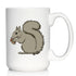 Squirrel Coffee Mug - Large 15oz White Ceramic Mug - Squirrel Gifts and Decor for Squirrel Lovers