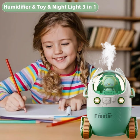 Mini USB Humidifier 220ml with LED Night Light, Cute Doll Design for Kids, Bedroom, Office, Plant, No Battery