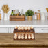 YOUEON Acacia Wooden Egg Holder - Double Layer Egg Tray Holds 36 Fresh Eggs, Rustic Decor for Countertop and