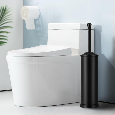 Set,304 Black Toilet Brush and Holder Stainless Steel Toilet Bowl Brush and Holder for Bathroom,Heavy Duty Toilet