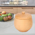 Wooden Spice Jar - Seasoning Container with Lid for Home Kitchen and Restaurant (Wood)