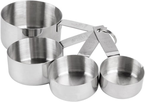 Tablecraft Set of 4 Stainless Steel Measuring Cups - Set of 4