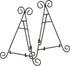 PowerTRC Set of 2 Iron Display Stands, 12" for Pictures, Books, Plates, Art, and More