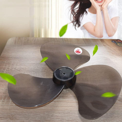 LIFKOME 16 Plastic Fan Blade Leaves, Universal Household Standing Fan Replacement Part with Nut Cover