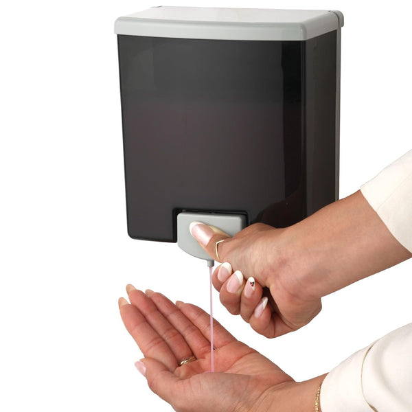Bobrick B-40 Manual Wall-Mounted Soap Dispenser - 40 fl oz Capacity, ADA Compliant