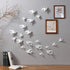 Pair of Ceramic Birds, White Wall Mounted Decor for Bathroom, Living Room, Garden Sculptures, Small