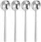 KEAWELL Premium Korean Soup Spoons, Set of 4, 18/10 Stainless Steel, Dishwasher Safe (Plain)