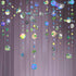 Cheerland Iridescent Star Garland Decorations, Holographic Hanging Stars Moon Party Decoration for Galaxy Birthday,