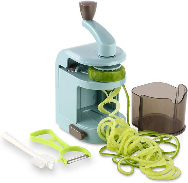 Ourokhome Vegetable Spiralizer Zucchini Noodles Maker 4 Built-in Spiral Slicer Blade for