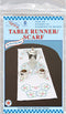 Jack Dempsey Stamped Table Runner/Scarf, Starburst of Hearts, 15 by 42-Inch