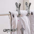 Outdoor Heavy Duty Clothespins, 10 Pack Large Stainless Steel Quilt Clips, Beach Towel Clips, Rubber Tipped Metal
