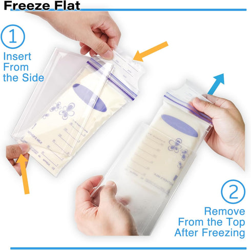 Ugotfeels Space(2 Pack) Breastmilk Storage Container with Freezer Flattener Kit to Flatten Standing Breast Milk Bags