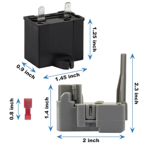 W10197428 W10189190 TSD2 Refrigerator Start Relay Device, Compatible with Whirlpool Kenmore Refrigerators