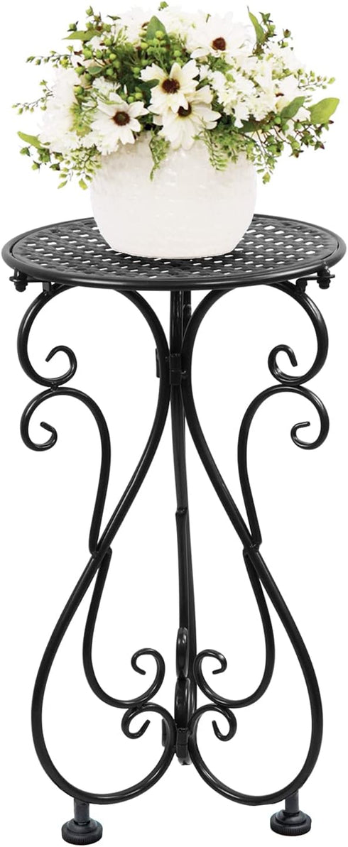NAKUPE Plant Stand Indoor & Outdoor Flower Pot Stand 17" Tall Metal