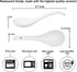 Bright White 6.7 inch Asian Soup Spoons Set of 10, Ultra-fine Porcelain Tablespoon, Chinese/Japanese Kitchen Soup Spoons for Cereal, Small Spoons for Ramen Pho - Deep Oval Hook Design