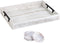 Wooden Serving Ottoman Tray With 4 Coasters, Breakfast Tray With Handles, Home