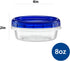 Elegant Disposables Twist Top Deli Containers, Reusable Stackable Food Storage Containers with Blue Screw on Lid - 10