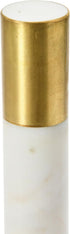 Bloomingville Modern Marble Paper Towel Holder with Brass Accent Band, White