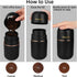 Electric Coffee Grinder for Beans, Spices, Herbs, Grains, Nuts - 2.8 oz, Stainless Steel Blades, Black