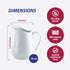 HIC Kitchen Creamer Pitcher with Handle, Fine Porcelain, 16-Ounce