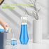 BTIFU 8.8 oz Countertop Glass Mouthwash Dispenser for Bathroom, Refillable Mouthwash Container With Lid Cup, Small