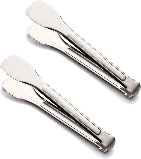 Tenta Kitchen 2Pcs 9-Inch Cooking Tongs, Stainless Steel Serving Tongs for Barbecue, Cooking, Salad, Grilling