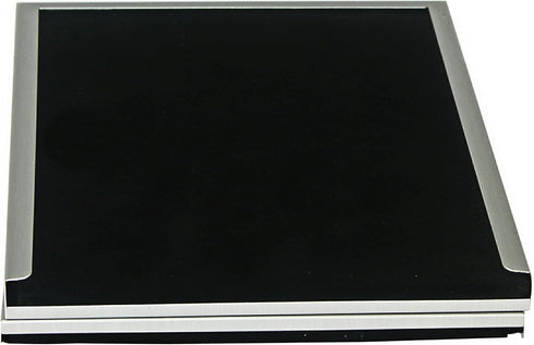 Twin 2 Picture Horizontal Double Folding Photo Frame - Brushed Aluminium Satin Silver - Takes 2 Photos of 6 x 4 inches