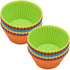 Silicone Cupcake Baking Cups - 24 Pack Reusable & Non-stick Muffin Liners Set for Party, Halloween, Christmas, Easy